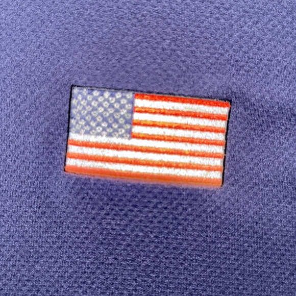 Under Armour XL USA Flag 1/4 Zip Pullover | Loose Fit | Blue Performance Top - Picture 8 of 8